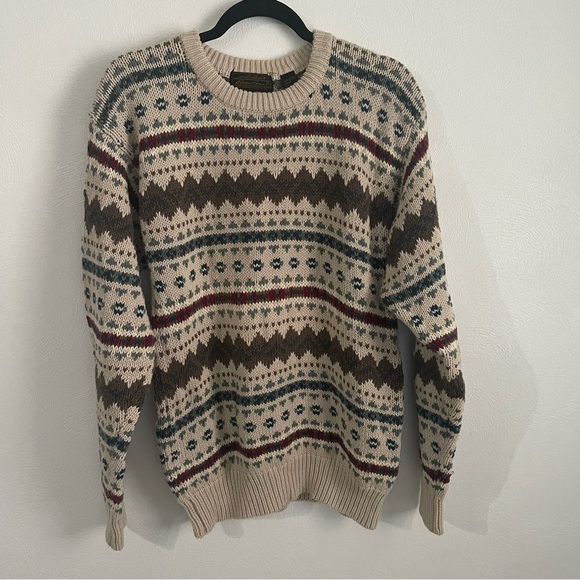 Men’s Eddie Bauer Vintage Sweater Granpa bill cosby style size large 80’s 90’s - Picture 1 of 11